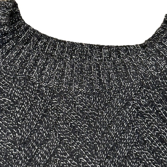 Sonoma NWOT Black White Marled Crewneck Sweater XXL - Picture 2 of 9